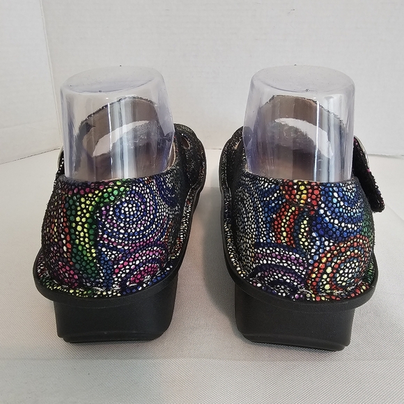 Alegria Paloma Mary Jane Shoes Bullseye Multicolor Swirl Comfort Flats Size 37 - Picture 6 of 12